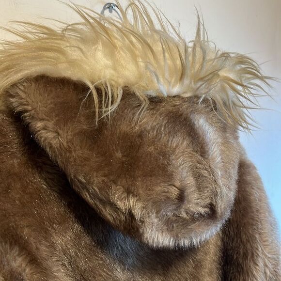 EXCELLENT CONDITION SMALL VINTAGE HANSA-BRANTA BY STEARNS FAUX FUR ANORAK PARKA - Picture 5 of 10